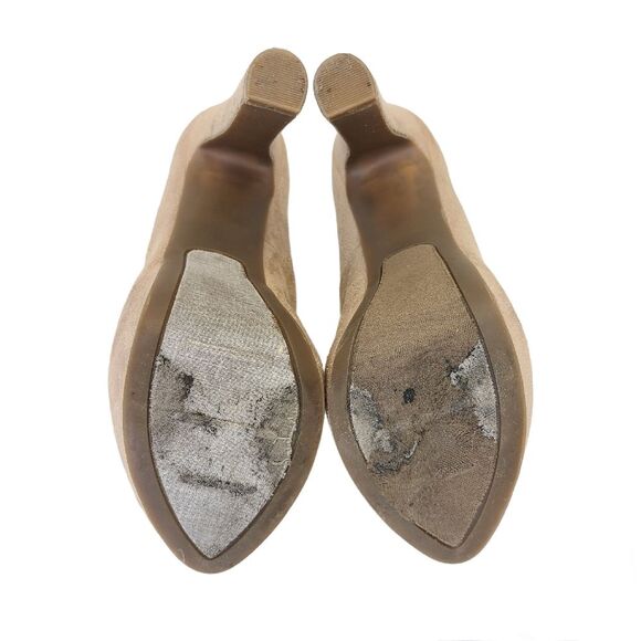 Zigi Soho Kelis Beige Suede Peeptoe Platform Heels Sz 6.5 - Picture 6 of 16